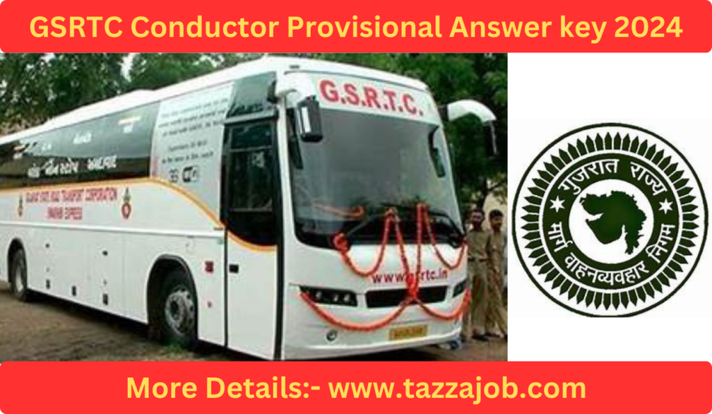 gsrtc conductor provisional answer key 2024